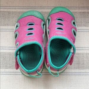 Keen Kids Pink and Green Shoes
